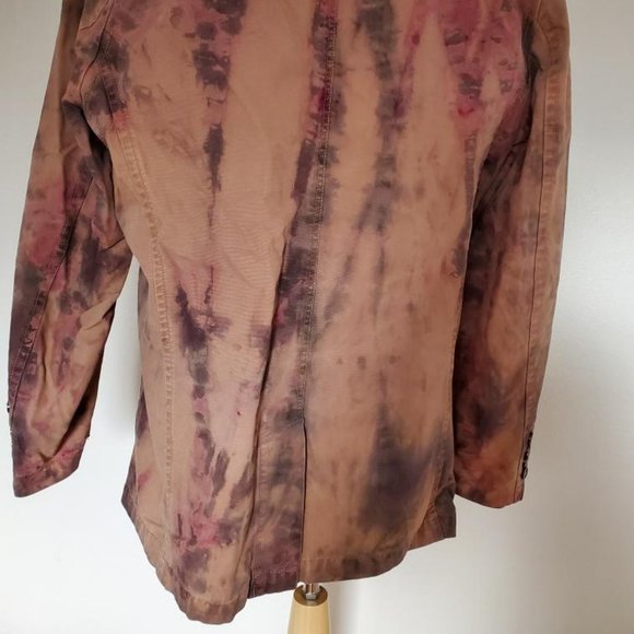 Cowboy western rustic camo Blazer sports Coat dyed brown khaki black gray tan XL - Picture 8 of 12